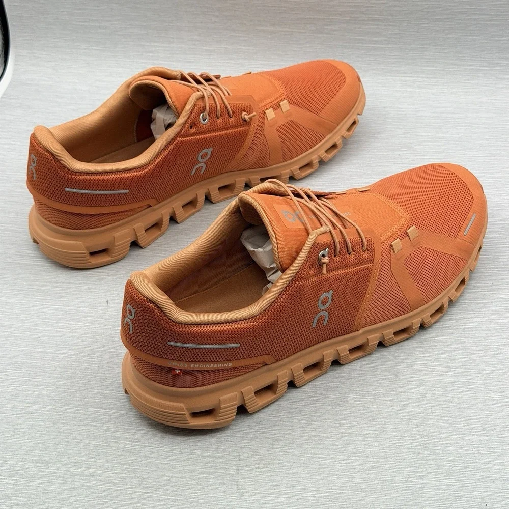 On Cloud 6 Men's 11 Running Shoes Canyon Sandstone Orange Speed Laces